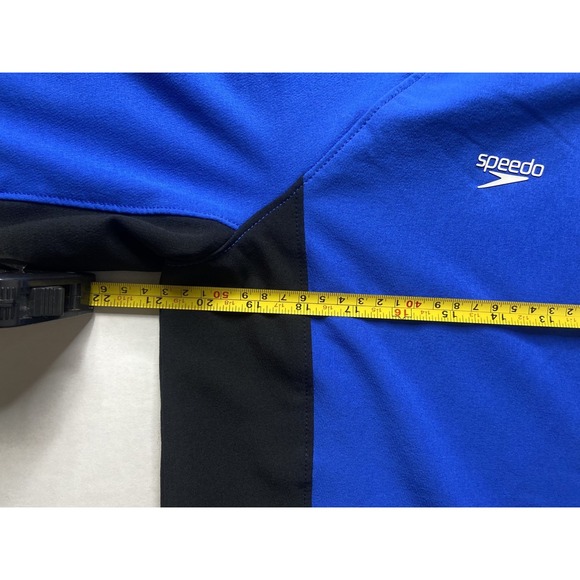 Speedo Blue Full Zip Athletic Track Jacket Performance Jacket  size L - Picture 12 of 13